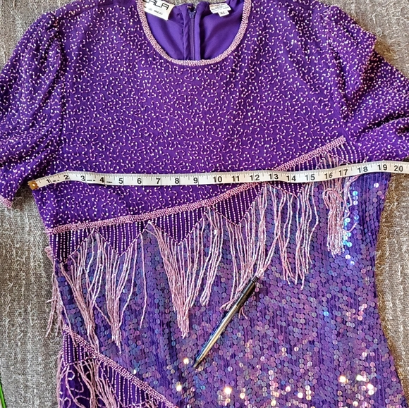 Scala Purple Beaded Dress - Picture 11 of 13